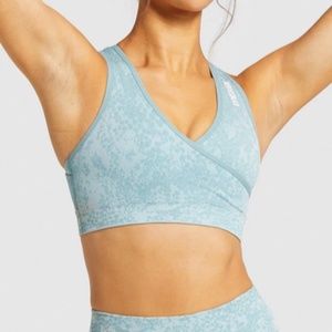 Gymshark Adapt Animal Seamless Sports Bra - Blue - Medium